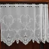 Curtain White Half-curtain Flower Embroidered Window Valance Lace Branch Hem Coffee For Kitchen Cabinet Door A-114