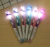 12 couleurs dessin animé licorne stylo lumineux LED lumières tête de silice stylo à bille brillant étudiant papeterie école écriture cadeau fournitures zaf LLFA