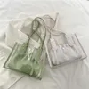 Abendtaschen PVC klare transparente Umhängetaschen PU Candy Jelly -Tasche Käufer Tasche Sommer Beach Beutel Geschenk für Frauen Geburtstagsfeier L221014