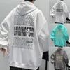 Męskie bluzy bluza męska mens hip hop punkowy punlover streetwear swobodny moda ubrania w stylu koreańskim z kapturem 3 style