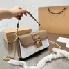 Schoudertas Cach Grace Vintage Messenger Dames Designer C-Patroon Crossbody Tassen Ketting Bruin Lederen Handtas Portemonnee 221017