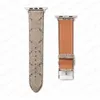Designer-Lederarmbänder für Apple Watch Band 38 mm 40 mm 41 mm 42 mm 44 mm 45 mm für iwatch 1 2 3 4 5 6 7 8 Se Ultra-Bänder Trendiges Ersatzarmband mit Streifen