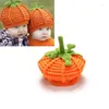 Set di abbigliamento Crochet Born Baby Pumpkin Hat Pography Po Puntelli Handmade Boy Girl Berretti Cap Costume di Halloween H096