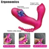 Vibrator Sexspielzeug Massagegerät tragbarer Dildo 3 in 1 Saugen Anal Vagina Klitoris Stimulator Multifunktionsspielzeug für Frauen Erotik 2KNK