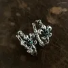 Boucles d'oreilles pendantes en Zircon pour femmes, rétro, Iris, émeraude, cadeaux de vacances, bijoux de luxe, accessoires gothiques, vente en gros, 2022