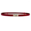 Cintos da marca de moda de luxo Trend Belt Belt feminino OL Couro All-Match Dress Troushers Simple Thin