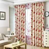 Cortinas de cortina cortinas rústicas para quarto quarto vermelho rural puro drapes windows tratamento