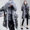 Women's Trench Coats Real Fur Coat Women Winter Warm Long Removable Rex Lined Parka Jacket Natural Collar Hood