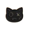 Creative Halloween series alloy brooch exquisite cartoon black cat skull shape baking paint badge button