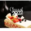 Fournitures festives 5 pièces classe de 2022 décoration de Cupcake pour félicitations Grad College célébration fête d'anniversaire ornement