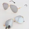 Whole Selling Metal Style Mens Sunglasses for women Large Square Silver 18K Gold Eyewear lunettes Fram female Unisex glasses S223h