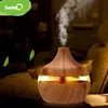 Humidifiers Other Home Garden saengQ Electric Air Essential Aroma Oil Diffuser Ultrasonic Wood Grain USB Mini Mist Maker LED 221014