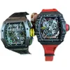 트렌드 시계 남성 눈 유리 RM011 Tourbillon 035 기계 및 WO 탄소 섬유 시계