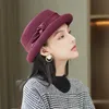 Beanie/Kafatası Kapakları Vintage Domuz Pastası Şapkası Kadınlar 3cm Küçük Seben Yün Keça Fedora Hat Lady Party Caz Şeridi Trilby Cloche Hats L221013