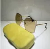 Gafas de sol para mujeres Moda clásica de verano 0817 Metal de estilo y tablón Gafas de ojo Lente de protección UV de alta calidad 0817S2622