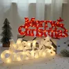 Christmas Decorations Merry Light String Fairy Garland Decoration LED Letter Tag Home Year Xmas Gift