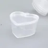 45 ml PP Heart Square-f￶rmige Gew￼rzbox Einweg-Verkostungs-Cup-Salat-Sauce-Verpackungs-Gew￼rz Cup RRB16405