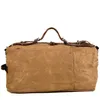 Duffel Bags Evening American Military Style använde tjock oljevaxduk en axelhandväska solid hantverk utomhussportsrese 221017