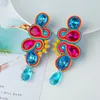 أقراط متدلية Soutache اليدوية الفاخرة طويلة النساء مجوهرات الأزياء 2022 كريستال الإكسسوارات لون بوهو القرط هدية