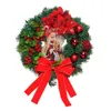 Decorative Flowers Holy Christmas Wreath Lit Scene At The Front Faux Wreaths For Door Non