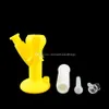 accessorio per fumo sigaretta flessibile pipa per acqua calda pipe per tabacco bong in vetro Shisha Narghilè Silicone con ciotola in vetro cera 2 colori