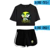 Kvinnors träningsdräkter Anime Jujutsu Kaisen Summer Women's Suit Crop Top and Shorts Track Women Tracksuit Casual Two Pieces Set Outfits