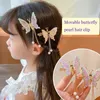 H￥rtillbeh￶r Super Fairy Moving Futterfly Hairpin Girl Children's Rhinestone Pearl Tassel Ancient Style Hair Clip Princess