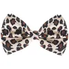 Luipaard boog stropdassen volwassen print bowknot casual feestdecoratie mode -accessoires