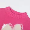 Women's Sweaters Autumn And Winter Niche Korean Style Pink Sweater Pullover Flower Loose Lazy Western Knitted