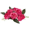 Fleurs décoratives anneaux anneaux fleur rose centres de table couronne florale guirlande tables couronnes table de mariage faux pivoinesarrangements conique soie