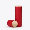 Gift Wrap Round Column Small Tea Kraft Paper Box Candy Story Boxes Wood Seal Lip Fick Carry Case 100st/Lot 47 65mm