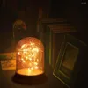 Lampes de table ZC-ECC USB alimenté veilleuse arbre de feu argent fleur Mini chevet maison chambre décor éclairage lampe amovible