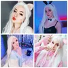 الباروكات الاصطناعية الملونة مستقيمة الدانتيل الجبهة تسليط الضوء على الشعر Cosplay شعر شعر مستعار الأزياء الطبيعية طويلة الشعر للومام يوميا