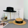 New Panama Woolen Bowler Hat British Style Top Hats Top Temple Time Belt Belt Design Flat Top Retro Fashion Mathible Match