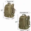 Hiking Bags 60L Outdoor Military Tactical Backpack Army Hiking Climbing Bag Waterproof Sports Travel Bags Camping Hunting Rucksack Backpack L221014