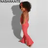 NASHAKAITE maman et fille vêtements été mode rayé Sexy fronde combinaison maman et moi combinaison famille correspondant tenue 220426