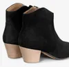 Winter Famous Isabels Dicker Women Ankle Boots Suede Leather Marants Cowboy Boot Lady DEWINA Booty Party Wedding Martin Booties EU35-42 With Box