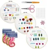 Beginners Embroidery Kit Cross Stitch Kit Art Craft Handy Sewing Embroidery Starter Kit 3 PCS Art Craft Handy Sewing Hand Stitch