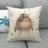 Oreiller en gros 45 cm oiseau chiot lin/coton couvre-lit housse de canapé décor à la maison taie d'oreiller
