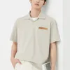 メンズポロス半袖ポロシャツメンファッションサマーデザインラグジュアリーワッフルルーズカジュアルラペル韓国服