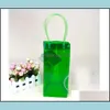 Opbergtassen PVC Handtas Kleding Winkel Tas Zachte lijm Geschenktassen Wijnbier Plastic Kleur Transparante mode firmaTt Drop levering Dhosr