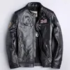 Men's Leather . Classic Quality Motor Rider Genuine Jacket For Man.Brand Cool Cowhide Coat.sales Coth