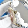 Мужские часы с бриллиантами, автоматический механический механизм, 41 мм, нержавеющая сталь, сапфир, водонепроницаемый модный браслет, Montre De Luxe, деловые наручные часы