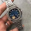 U1 Top AAA Luxury ST9 Nautilus 5711 Orologi 40mm 2813 Movimento Meccanico Trasparente Automatico Baby Blue 170th Anniversary Mens Watch Men Wristwatc250i