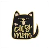 Szpilki broszki vintage punkowy pies pies kota broszka dama metalowa kawaii emalia plakiet guziki koszuli dżinsowa torba dekoracyjna broszka dhftj