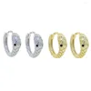 Hoop Earrings 925 Sterling Silver Gold Color Female Women Small Hoops Cute Lovely Mini Snake Animal Multi Piercing Dainty CZ Earri9389846