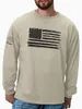 T-shirt maschile "Flag USA" grafica a manica lunga Persone per adulti