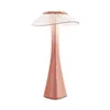 Tafellampen creatief kleine taille lamp eenvoudige mode oogbescherming usb opladen Smart Reading Transparant Crystal