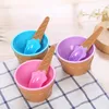 Kids Ice Cream Tools Kommen Cup Paren Bowlgeschenken Dessert Containerhouder met lepel RRB16499