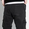 Pantalons pour hommes hommes jean printemps et automne décontracté pieds amples pantacourt à la mode sport Harem japonais Streetwear 8XL